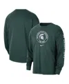 Nike Men's Green Michigan State Spartans Heritage Max90 Long Sleeve T-shirt In Green