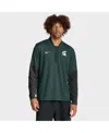Nike Men's Green Michigan State Spartans One Goal Performance Half-zip Pullover Sweatshirt In Green