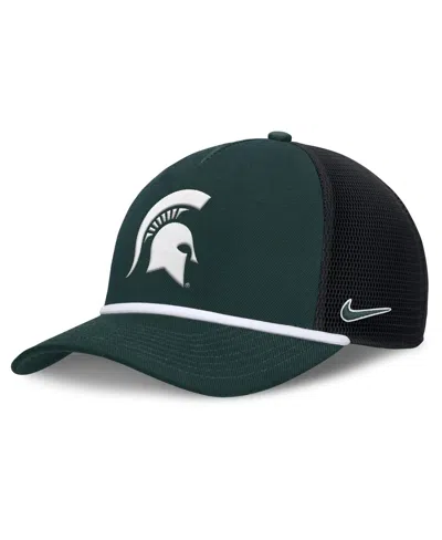 NIKE MEN'S GREEN MICHIGAN STATE SPARTANS RISE PRIMETIME TRUCKER ADJUSTABLE HAT