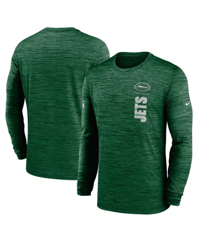 Nike Men's Green New York Jets 2024 Sideline Velocity Performance Long Sleeve T-shirt