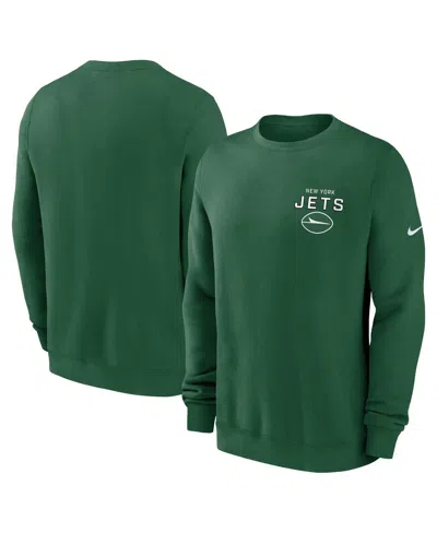 Nike Men's Green New York Jets Primetime Club Fleece Pullover Sweatshirt