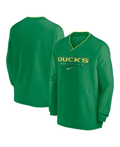 Nike Men's Green Oregon Ducks 2024 Sideline Pullover Wind Shirt In Green,yellow
