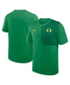 Nike Green Oregon Ducks 2025 Sideline Uv Performance Coach T-shirt In Green