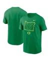 Nike Men's Green Oregon Ducks Campus State Shape T-shirt