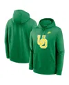 Nike Green Oregon Ducks Legacy Logo Club Fleece Pullover Hoodie In Green