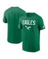 Nike Green Philadelphia Eagles Alt Pack Onside Conversion Performance T-shirt In Green