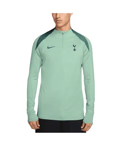 NIKE MEN'S GREEN TOTTENHAM HOTSPUR 2024/25 THIRD STRIKE DRILL PERFORMANCE QUARTER-ZIP PULLOVER TOP