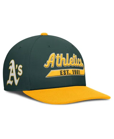 Nike Men's Green/gold Athletics Pro Performance Snapback Hat In Green,gold