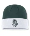 Nike Men's Green/white Michigan State Spartans Legacy Terra Cuffed Knit Hat In Green,white
