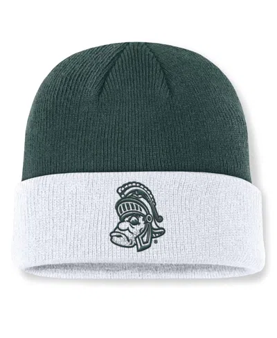 Nike Men's Green/white Michigan State Spartans Legacy Terra Cuffed Knit Hat In Green,white