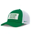 Nike Men's Green/white Oregon Ducks 2025 On-field Rise Patch Trucker Adjustable Hat In Green