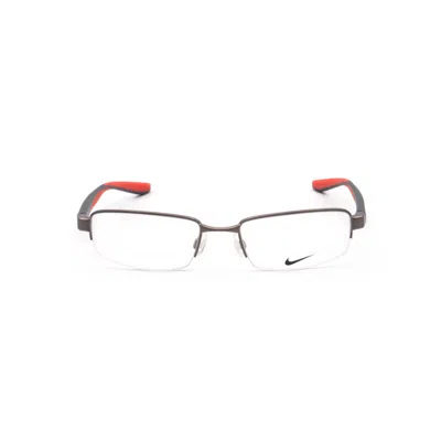 Nike Men's Grey Rectangular Eyeglass Frames  8174g
