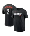 Nike Men's Gunnar Hendersonâ Black Baltimore Orioles Fuse City Connect Name Number T-shirt In Black