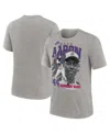 Nike Men's Hank Aaron Heather Gray Atlanta Braves Cooperstown Collection Player Local T-shirt In Heather Gray