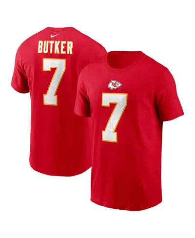 Nike Men's Harrison Butker Red Kansas City Chiefs Name Number T-shirt
