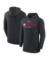 Nike Cleveland Guardians Authentic Collection  Men's Dri-fit Mlb Pullover Hoodie In Black