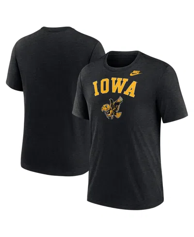 Nike Heather Black Iowa Hawkeyes Legacy Arch Tri-blend T-shirt