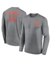 Nike Men's Heather Charcoal Baltimore Orioles 2-hit Legend Performance Long Sleeve T-shirt In Heather Charcoal
