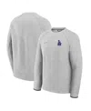 Nike Men's Heather Charcoal Los Angeles Dodgers Tech Fleece Raglan Sweatshirt In Gray