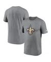 Nike Men's Big And Tall Heathered Charcoal New Orleans Saints Logo Essential Legend Performance T-shirt