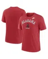Nike Heather Crimson Alabama Crimson Tide Legacy Arch Tri-blend T-shirt In Red