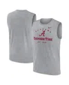 Nike Men's Heather Gray Alabama Crimson Tide Primetime Legend Lock Up Performance Muscle Tank Top In Heather Gray