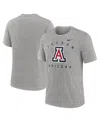 Nike Men's Heather Gray Arizona Wildcats Campus Primary Location Tri-blend T-shirt In Gray