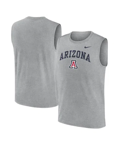 Nike Men's Heather Gray Arizona Wildcats Primetime Legend Arch Dri-fit Muscle Tank Top