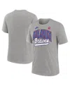 Nike Heather Gray Atlanta Braves Cooperstown Collection Retro Tri-blend T-shirt In Heather Gray