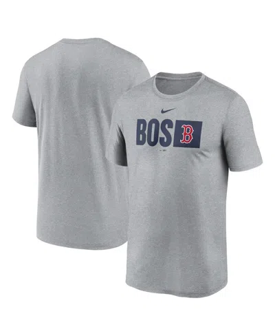 Nike Men's Heather Gray Boston Red Sox Tricode Legend T-shirt