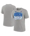 Nike Heather Gray Brooklyn Dodgers Cooperstown Collection Retro Tri-blend T-shirt In Gray