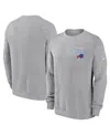 Nike Men's Heather Gray Buffalo Bills Primetime Club Fleece Pullover Sweatshirt In Gray