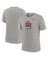 Nike Men's Heather Gray Clemson Tigers Blitz Evergreen Legacy Primary Tri-blend T-shirt In Heather Gray