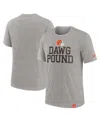 Nike Men's Heather Gray Cleveland Browns Blitz Tri-blend T-shirt In Heather Gray