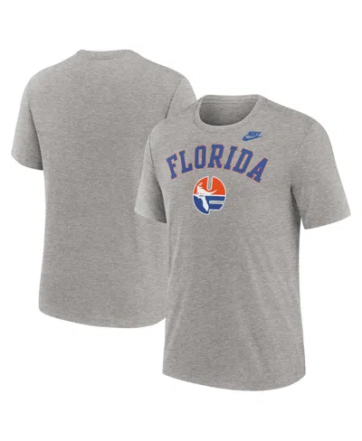 Nike Men's Heather Gray Florida Gators Legacy Arch Tri-blend T-shirt