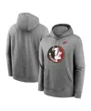 Nike Men's Heather Gray Florida State Seminoles Primetime Evergreen Club Fleece Pullover Hoodie In Heather Gray