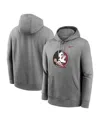 Nike Men's Heather Gray Florida State Seminoles Primetime Evergreen Club Fleece Pullover Hoodie In Heather Gray