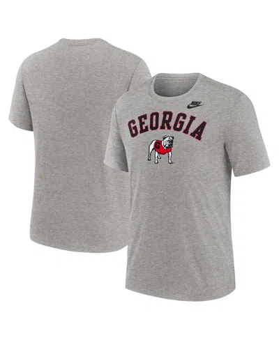 Nike Men's Heather Gray Georgia Bulldogs Legacy Arch Tri-blend T-shirt