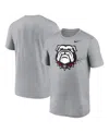 Nike Heather Gray Georgia Bulldogs Primetime Alternate Logo T-shirt In Gray