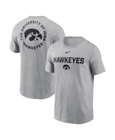 Nike Men's Heather Gray Iowa Hawkeyes Campus 2-hit T-shirt