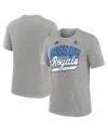 Nike Heather Gray Kansas City Royals Cooperstown Collection Retro Tri-blend T-shirt In Heather Gray
