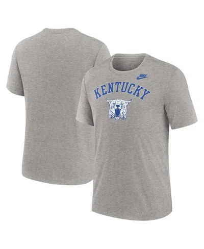 Nike Men's Heather Gray Kentucky Wildcats Legacy Arch Tri-blend T-shirt