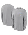 Nike Men's Heather Gray Los Angeles Rams Primetime Club Fleece Pullover Sweatshirt In Gray