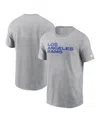 Nike Men's Heather Gray Los Angeles Rams Primetime Wordmark Essential T-shirt In Heather Gray