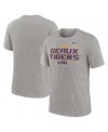 Nike Heather Gray Lsu Tigers Campus Local Tri-blend T-shirt In Gray