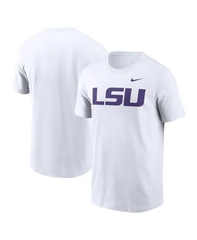 Nike White Lsu Tigers Primetime Evergreen Logo T-shirt