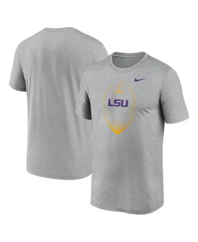 Nike Men's Heather Gray Lsu Tigers Primetime Legend Icon Performance T-shirt
