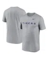 Nike Men's Heather Gray Michigan State Spartans Primetime Evergreen Wordmark T-shirt In Heather Gray