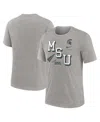 Nike Men's Heather Gray Michigan State Spartans Blitz Roll Call Tri-blend T-shirt In Heather Gray