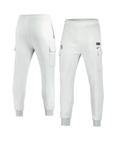 Nike Men's Heather Gray Michigan State Spartans Club Cargo Jogger Pants In Birch,prog